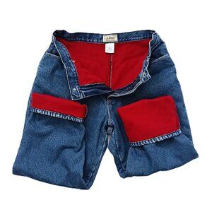 L.L.BEAN fleece-lined jeans. Size 16 Pet.